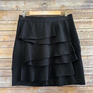 BCBGMaxAzria Skirt Women’s Size 8 Black Tiered Ruffle NWT